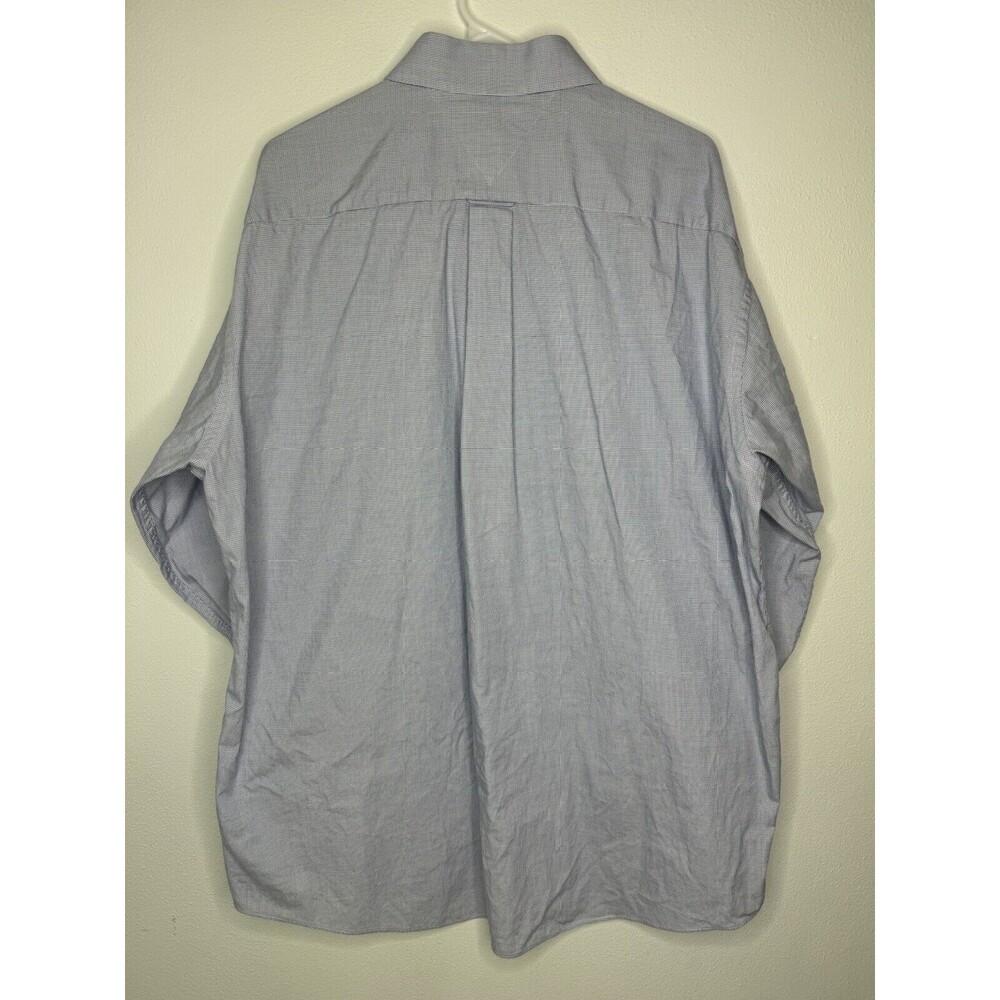 Vintage Tommy Hilfiger Blue White Button Long Sleeve Dress Shirt Mens 16.5/32-33 - Picture 8 of 13